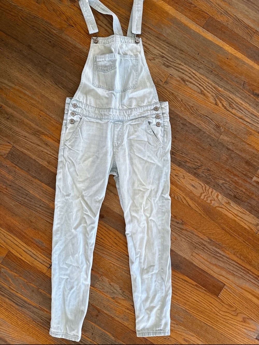 Hollister Light Wash Women's Denim Overalls - Casual Slim Fit size small